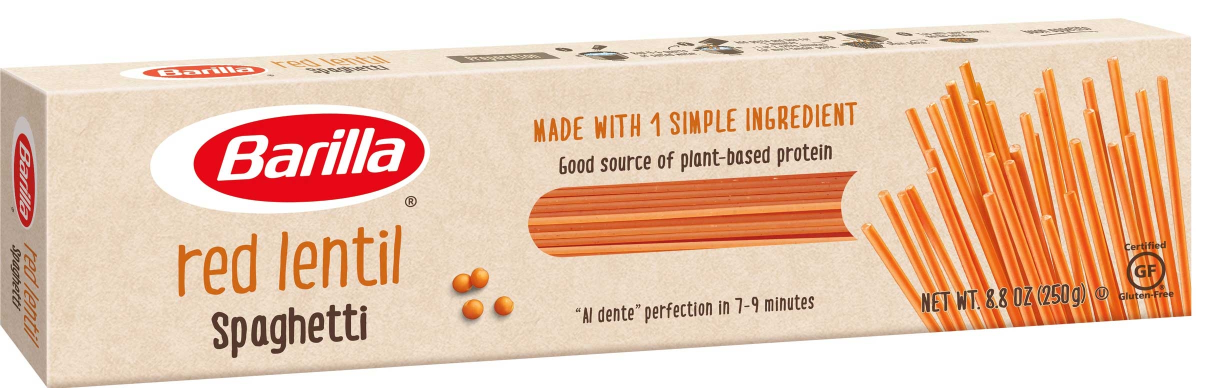 Barilla Red Lentil Legume Spaghetti Pasta, 8.8 Ounce -- 18 per case