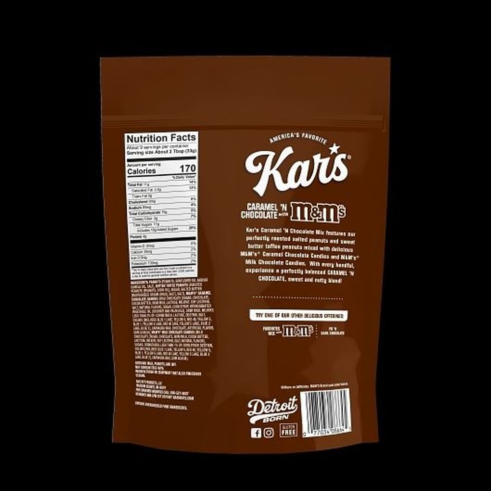 Kars Nuts Caramel N Chocolate with M and Ms, 10 Ounce -- 6 per case