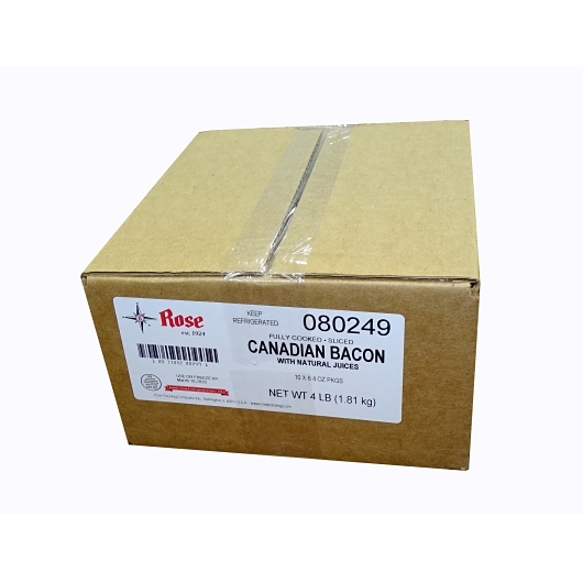 Rose Packing Canadian Bacon with Natural Juice, 6.4 Ounce -- 10 per case