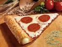Conagra The Max Stuffed Crust Pepperoni Mozzarella Pizza Slice, 5.75 Ounce -- 72 per case.
