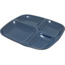Carlisle Melamine Cafe Blue Essential 4-Compartment Tray, 10.5 x 9.5 inch -- 36 per case