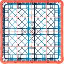 Carlisle OptiClean Polypropylene Orange and Carlisle Blue 16 Compartment Divided Glass Rack with 1 Extender, 5.56 inch -- 4 per case