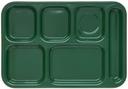 Carlisle Melamine Forest Green Right Handed 6 Compartment Tray, 14.5 x 10 inch -- 12 per case