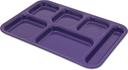 Carlisle Melamine Purple Right Hand 6 Compartment Tray, 14.5 x 10 inch -- 12 per case