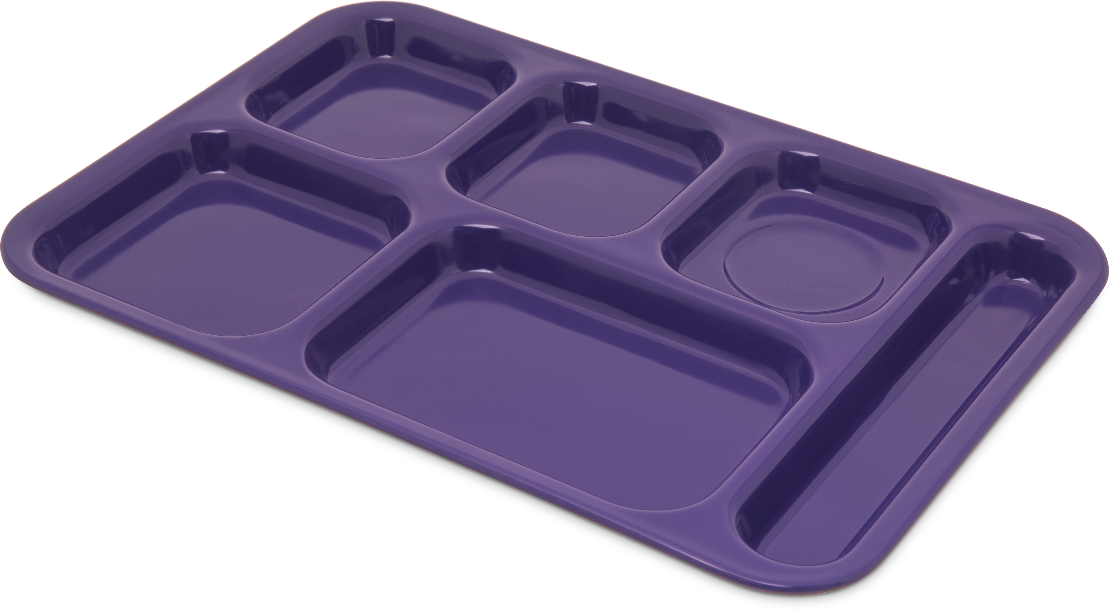 Carlisle Melamine Purple Right Hand 6 Compartment Tray, 14.5 x 10 inch -- 12 per case