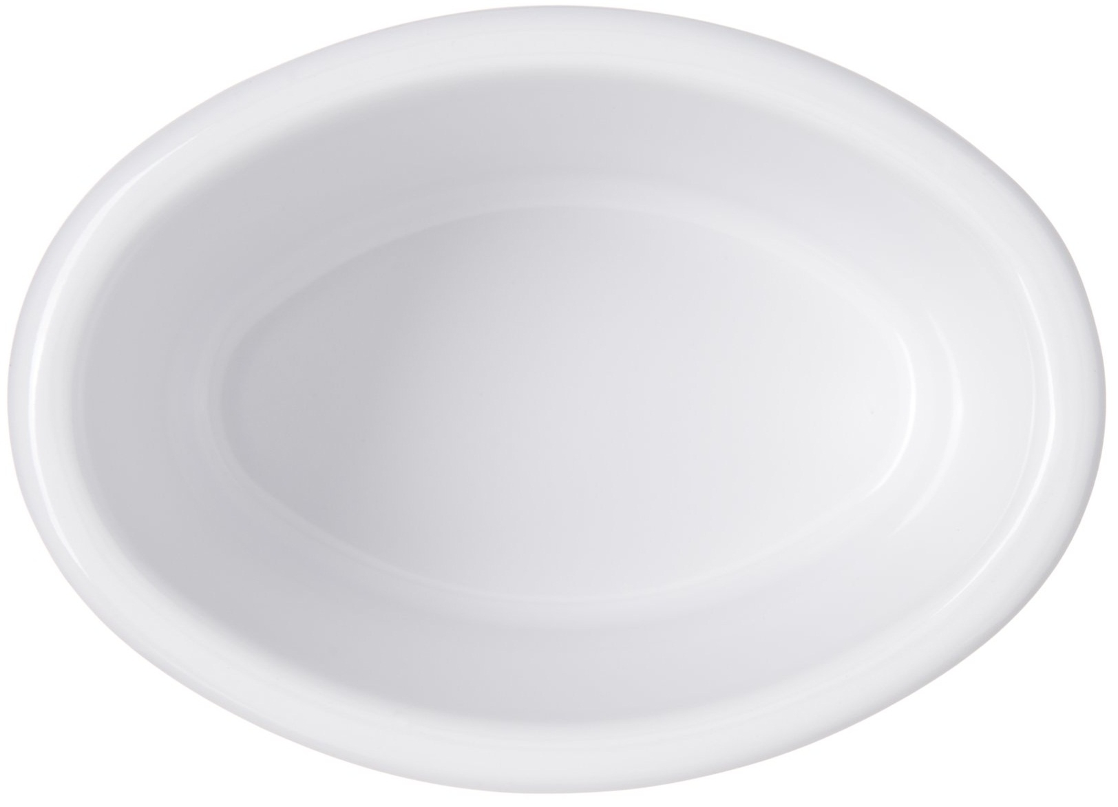 Carlisle Melamine White Smooth Oval Ramekin, 2 Ounce -- 48 per case