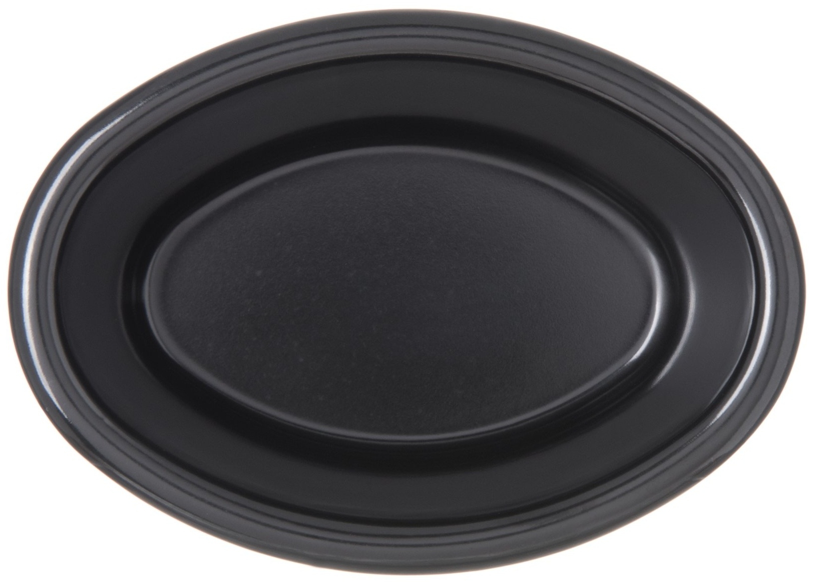 Carlisle Melamine Black Smooth Oval Ramekin, 2 Ounce -- 48 per case