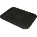 Carlisle Café Polypropylene Black Fast Food Cafeteria Tray, 12 x 16 inch - 6 per pack -- 4 packs per case