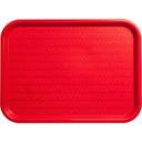 Carlisle Café Polypropylene Red Fast Food Cafeteria Tray, 12 x 16 inch - 6 per pack -- 4 packs per case