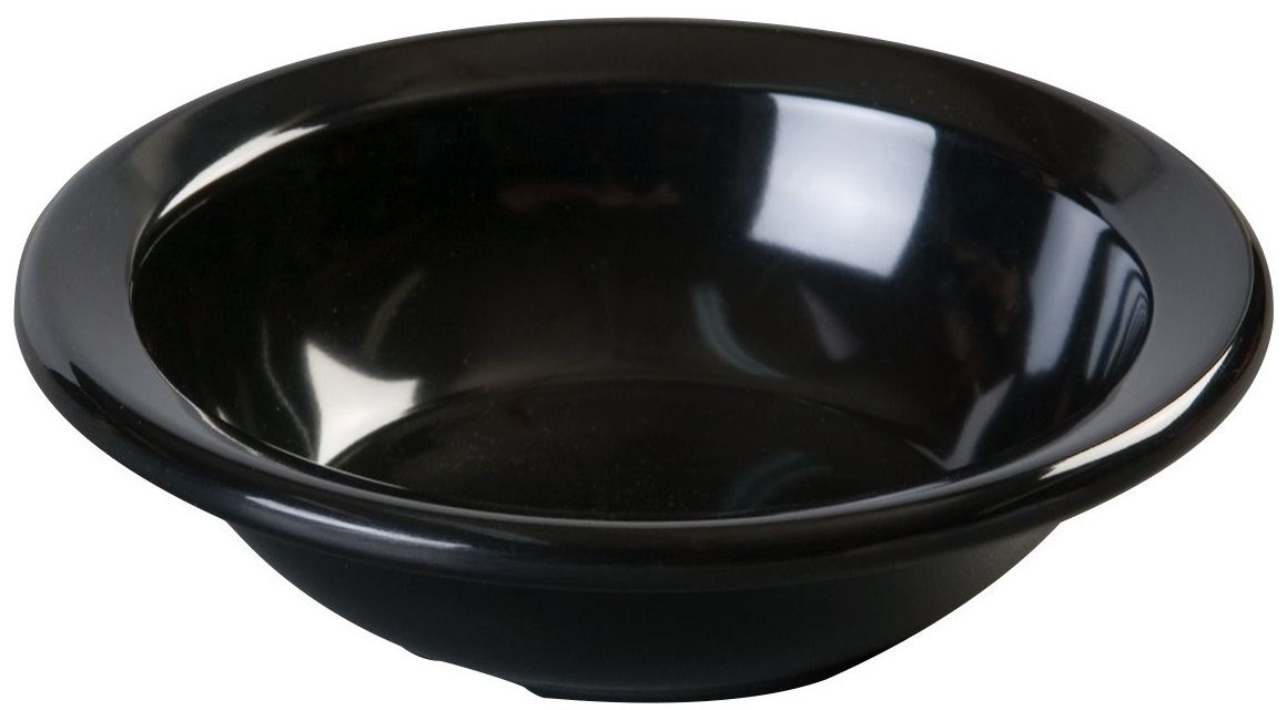 Carlisle Kingline Melamine Black Rimmed Fruit Bowl, 4.75 Ounce -- 48 per case