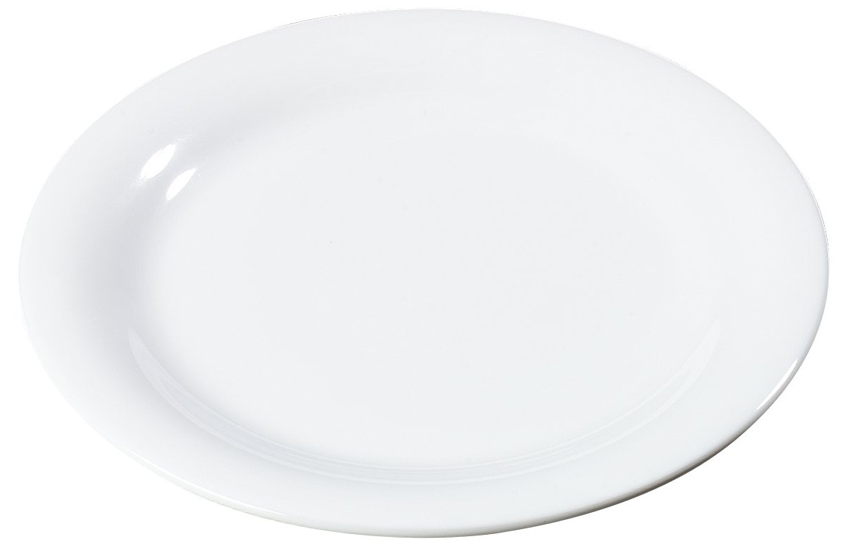 Carlisle Sierrus Melamine White Narrow Rim Dinner Plate, 9 inch -- 24 per case