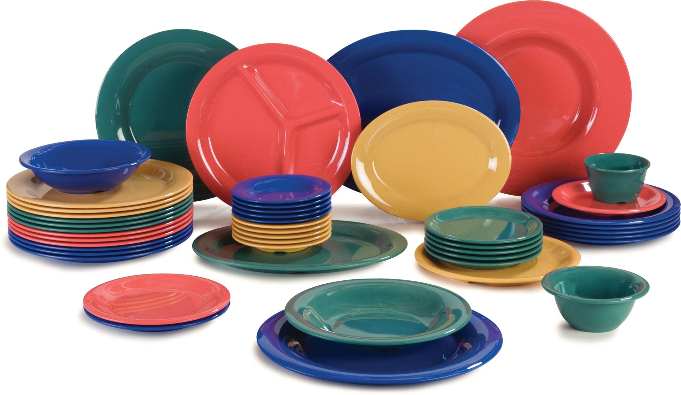 Carlisle Sierrus Melamine Red Narrow Rim Salad Plate, 7 1/4 inch -- 48 per case