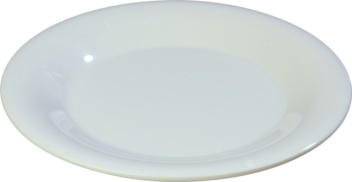 Carlisle Melamine White Wide Rim Plate, 9 inch -- 24 per case