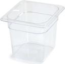 Storplus Clear 1/6 Size Food Pan, 6 inch