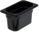 Carlisle StorPlus Black Polycarbonate 1/9 Size Plastic Food Pan, 4 inch Deep -- 6 per case