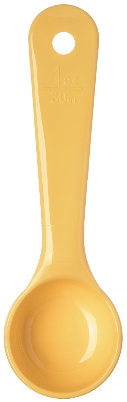 Carlisle Measure Miser Yellow Solid Short Handle Spoon, 1 Ounce -- 12 Per Case