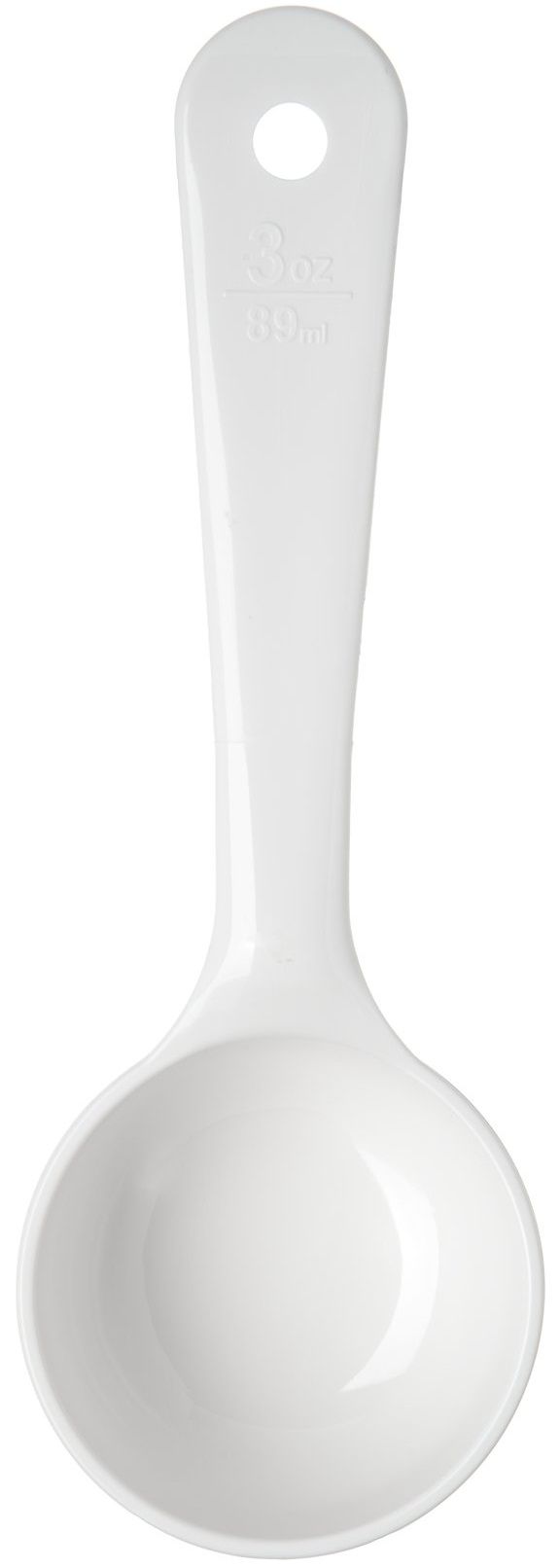 Carlisle Measure Miser White Solid Short Handle Measuring Cup, 3 Ounce -- 12 Per Case