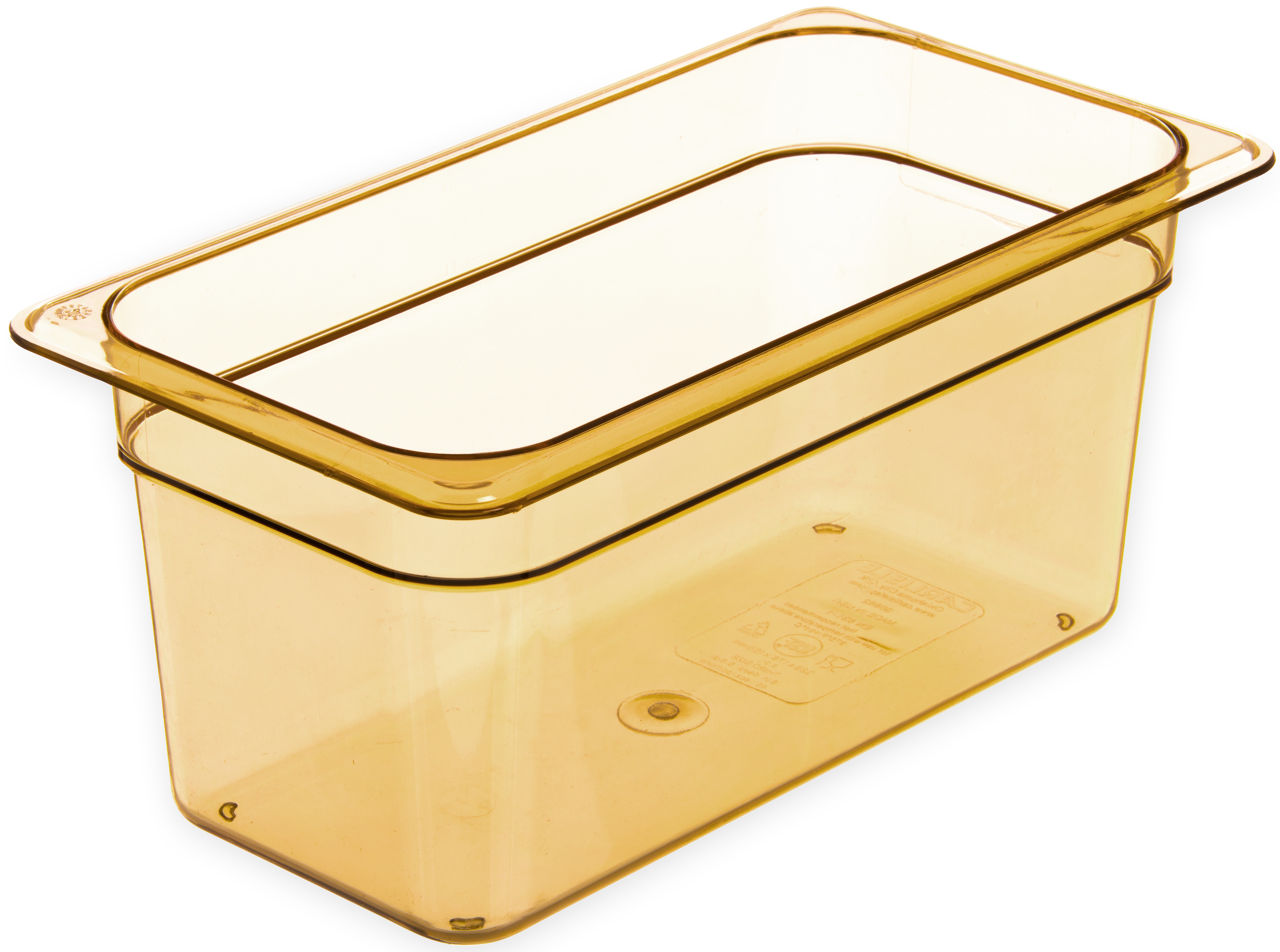 Carlisle StorPlus 1/3 Size Amber High Heat Food Pan, 6 inch Deep -- 6 per case