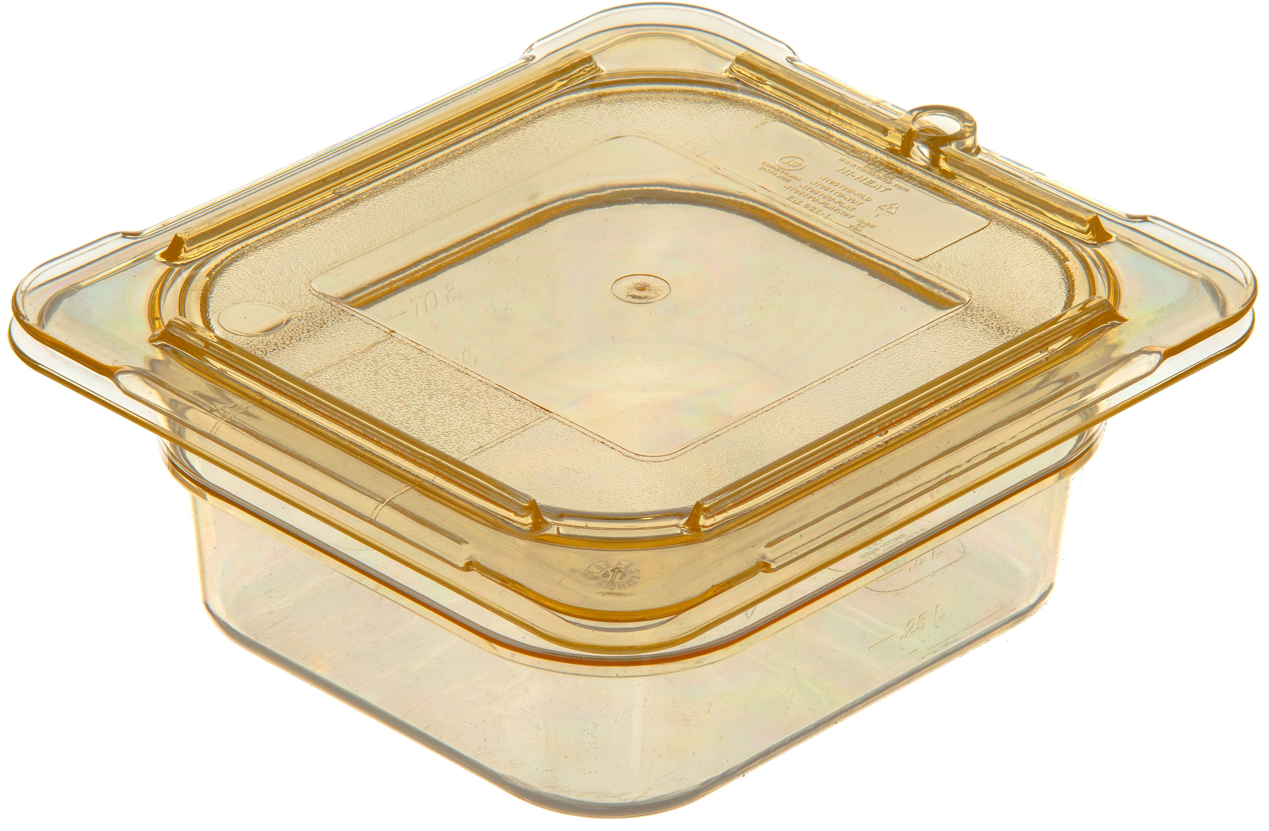 Carlisle 1/6 Size Amber High Heat Food Pan, 2.5 inch Deep -- 6 per case