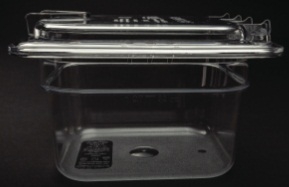 Carlisle StorPlus Easy Access Hinged Notched Universal Lid with Handle -- 6 per case