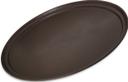 Carlisle Griptite Fiberglass Brown Oval Tray, 24 x 19 inch -- 6 per case
