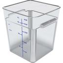 Carlisle Squares Polycarbonate Clear Food Storage Container, 18 Quart -- 6 per case