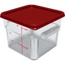 Carlisle Proprietary Blend Red Lid for 6 - 8 Quart Squares Food Storage Container -- 6 per case