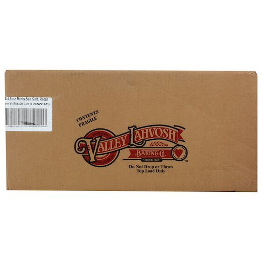 Valley Lahvosh Sea Salt Minis Cracker, 4.5 Ounce -- 12 per case