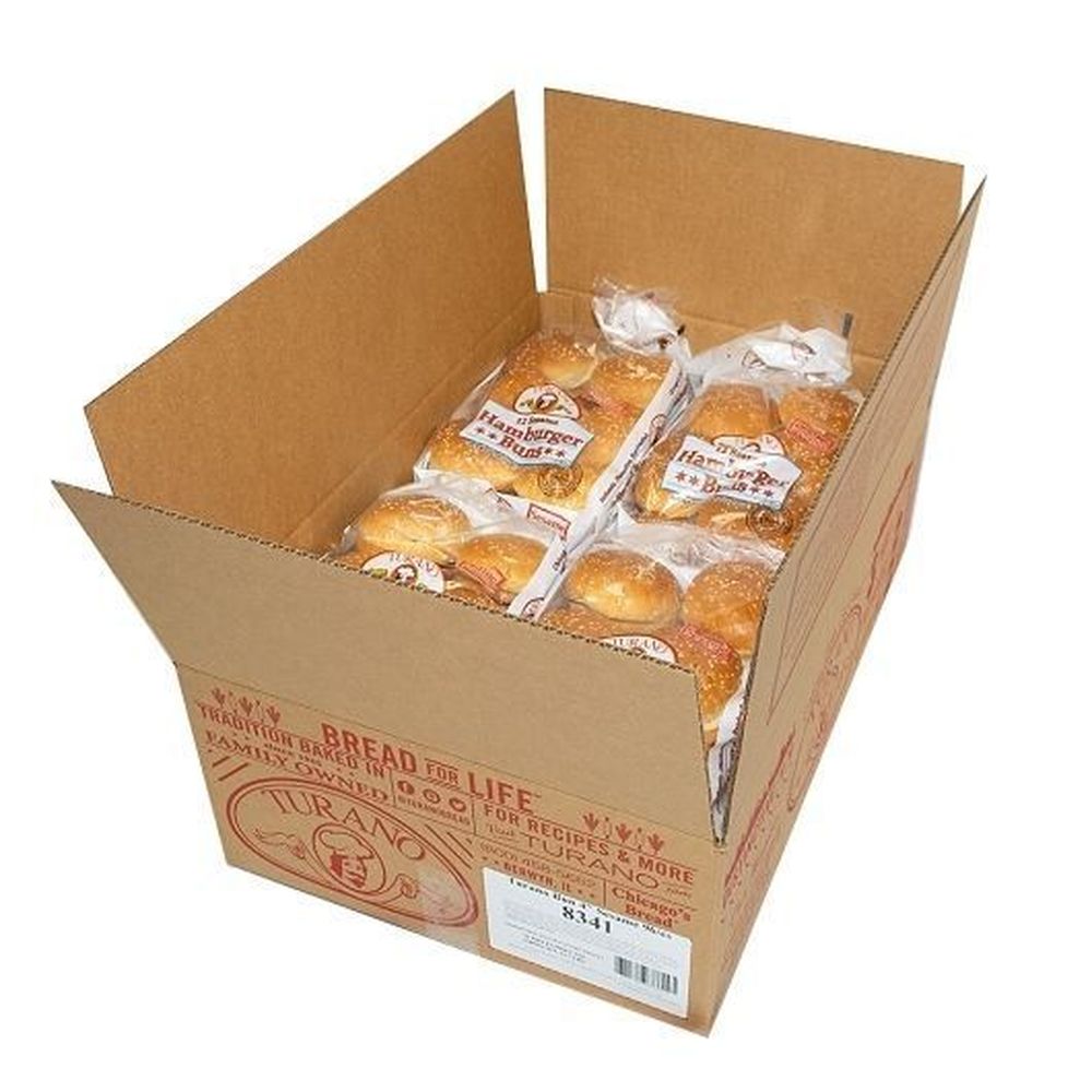 Turano 4 inch Sesame Hamburger Bun, 1.95 Ounce -- 96 per case