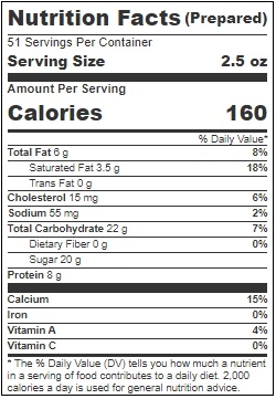 Chicago Pastry Cream Cannoli and Chocolate Chip Filling, 30 Ounce -- 6 per case