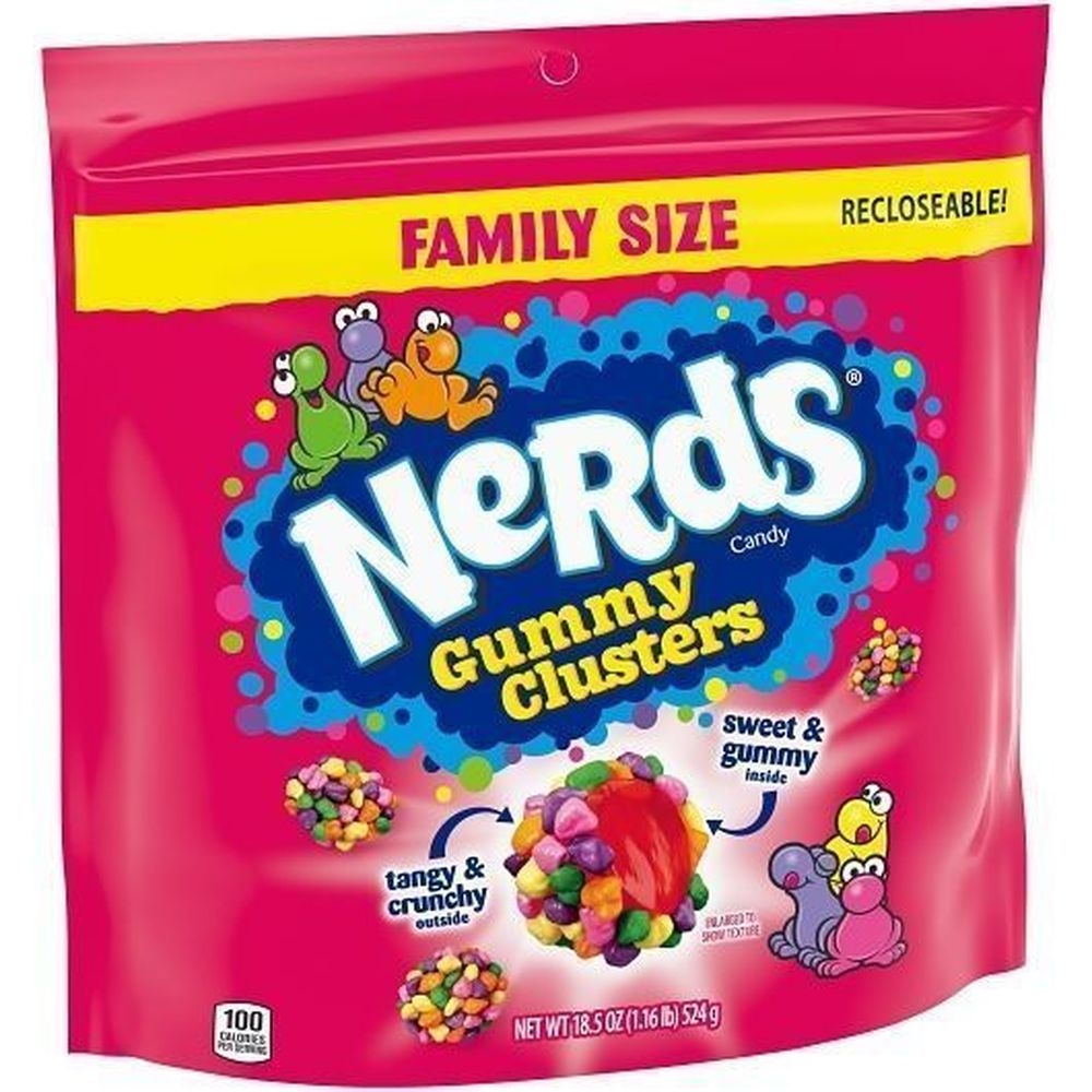 Nerds Gummy Clusters - Stand Up Bag, 18.5 Ounce -- 5 per case