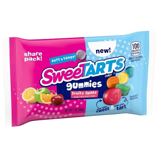 Sweetarts Fruity Splitz Gummy, 3 Ounce Pouch -- 48 per case