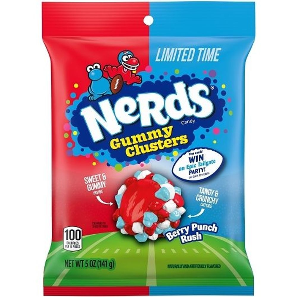 Nerds Berry Punch Rush Gummy Clusters - Peg Bag, 5 Ounce -- 12 per case