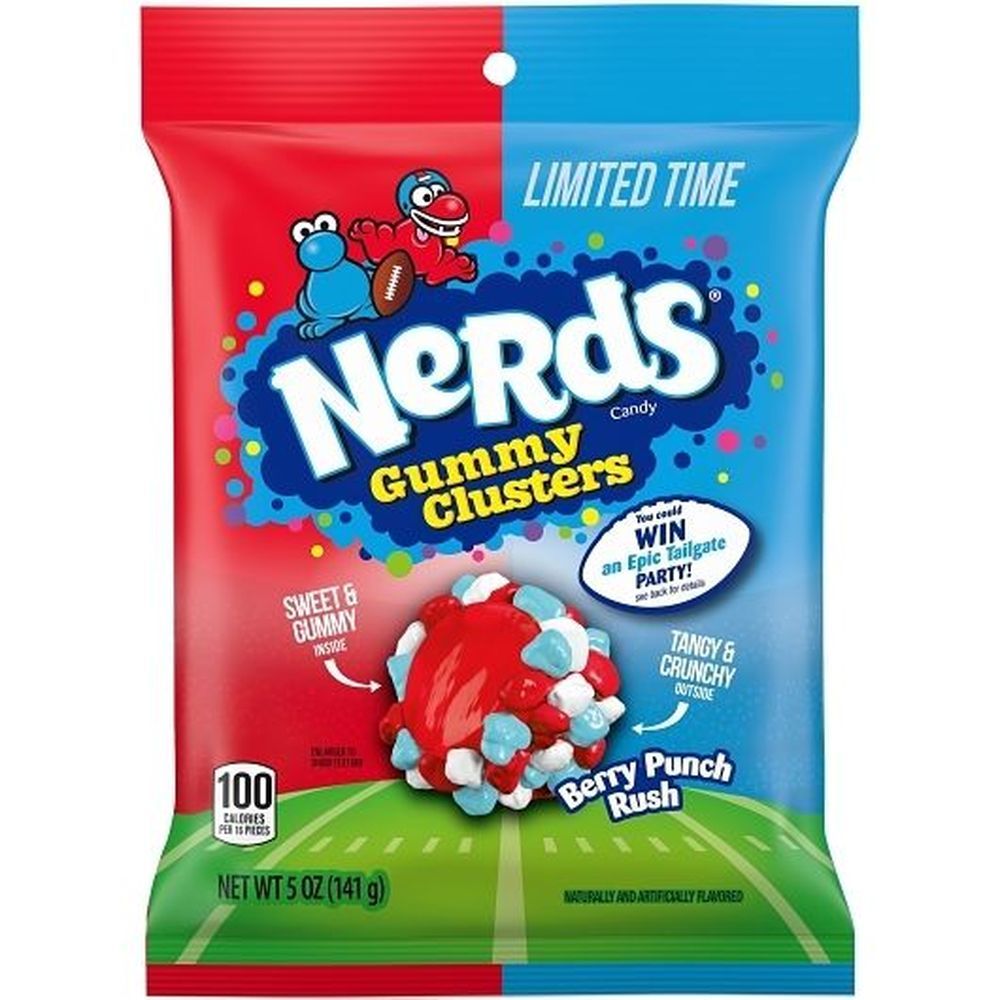 Nerds Berry Punch Rush Gummy Clusters, Peg Bag, 5 Ounce -- 12 Per Case