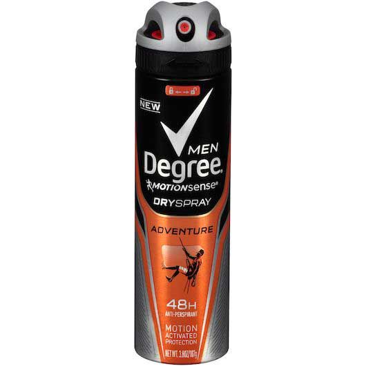Degree Men Motionsense Adventure Antiperspirant Dry Spray, 3.8 Ounce -- 12 Per Case