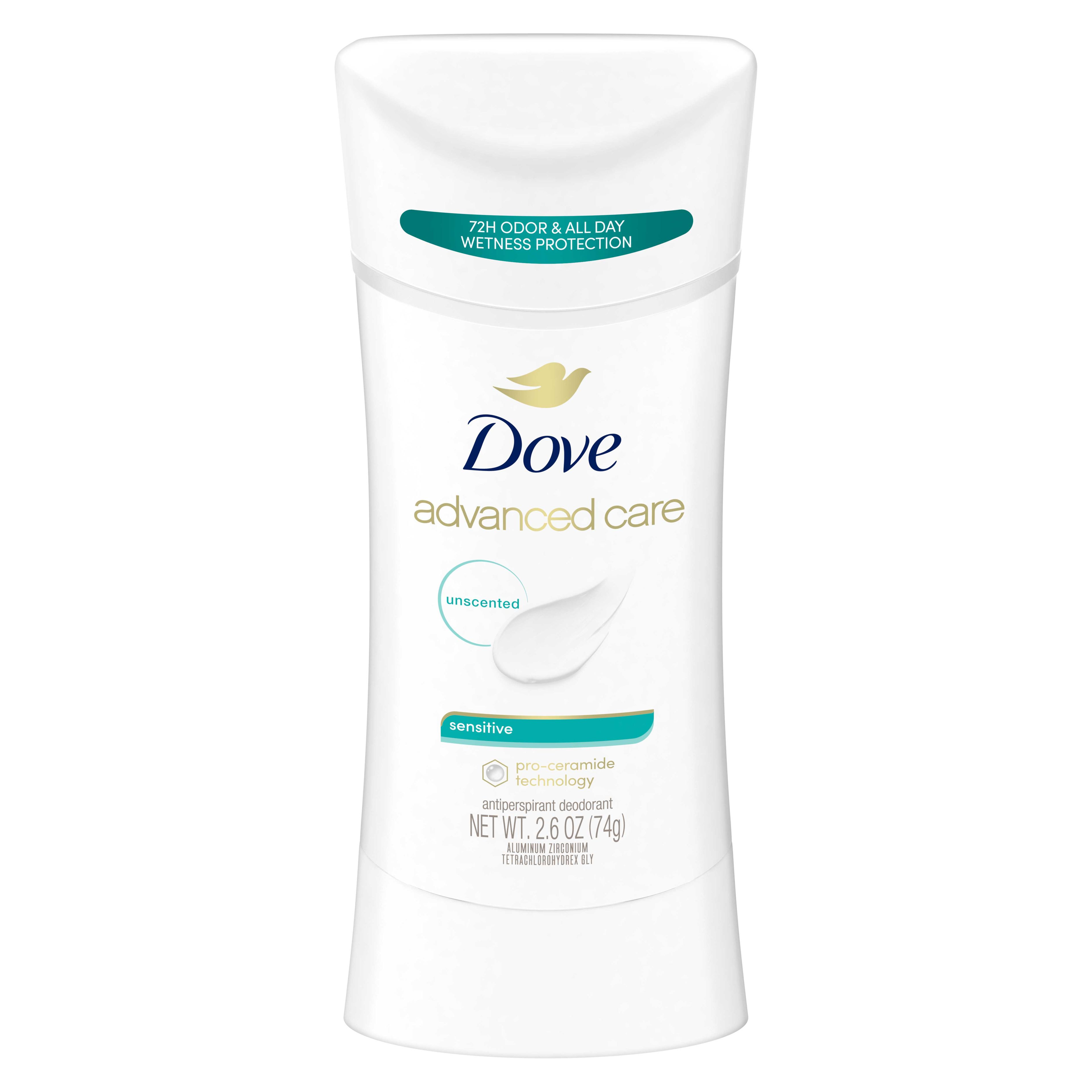 Dove Advanced Care Sensitive Skin Antiperspirant Deodorant, 2.6 Ounce -- 12 Per Case