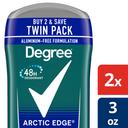 Degree Men Original Protection Arctic Edge Deodorant - Twin Pack, 6 Ounce -- 6 per case