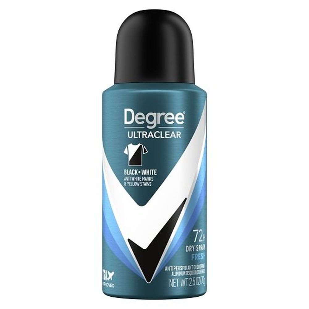 Degree Men Ultraclear Fresh Antiperspirant Deodorant Dry Spray, 2.5 Fluid Ounce Aerosol -- 12 Per Case