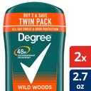Degree Men Original Protection Wild Woods Antiperspirant Deodorant - Twin Pack, 5.4 Ounce -- 6 per case