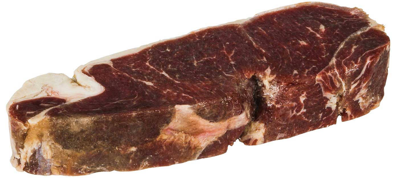 Double Red Provisions New York Tenderized Beef Steak Strip, 12 Ounce -- 14 per case.