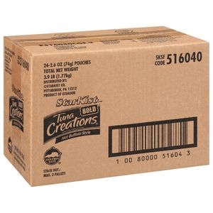 Starkist Tuna Creations Hot Buffalo Style Chunk Light Tuna, 2.6 Ounce -- 24 per case.