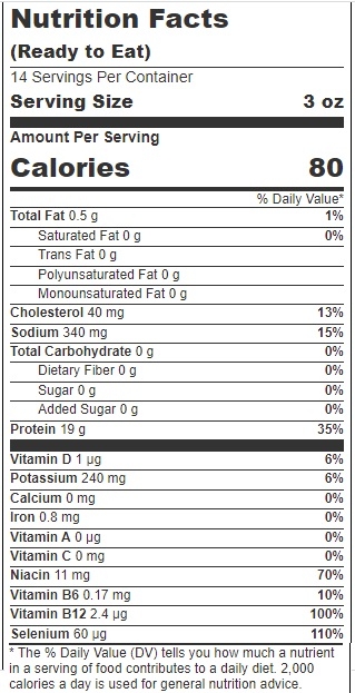 Blue Harbor Pole and Line Skipjack Tuna in Water, 43 Ounce -- 6 per case