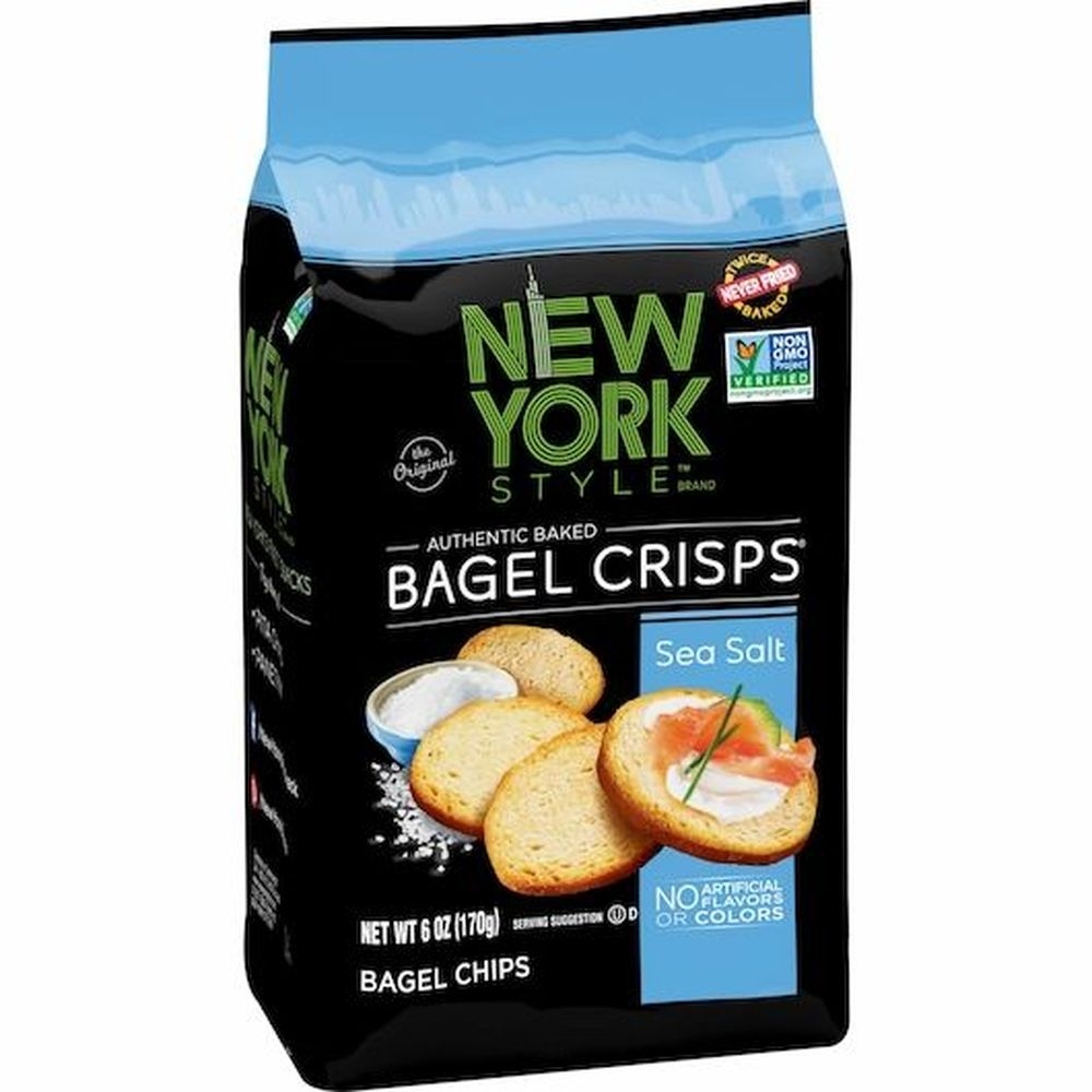 New York Style Sea Salt Bagel Crisps, 6 Ounce Bag -- 6 per case