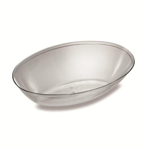 Party Tray Oval Clear Salad Bowl -- 50 per case.