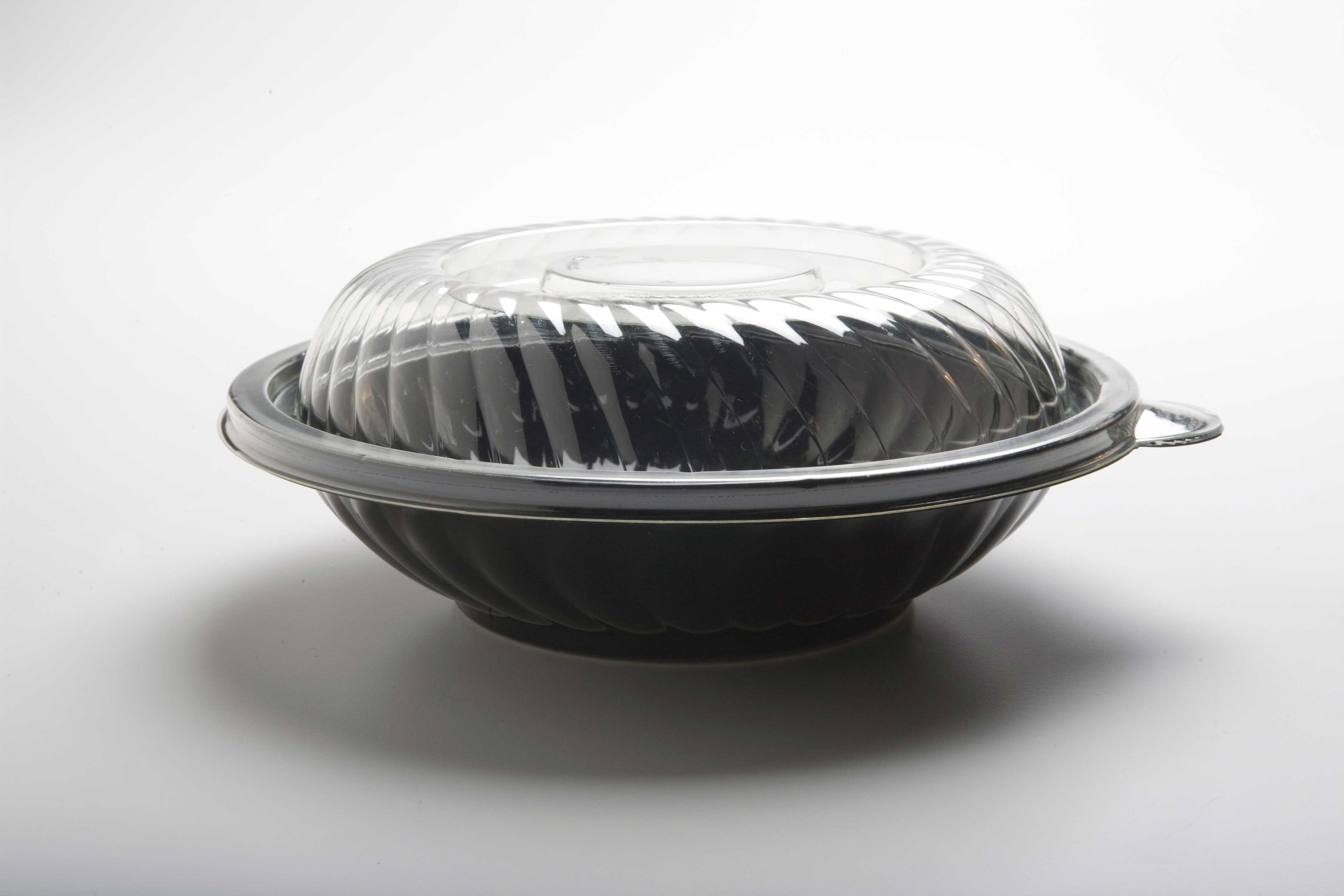 Yoshi Ware Emi Prepserve Pet Black Shallow Bowl, 32 Ounce, 25 Count -- 2 Per Case
