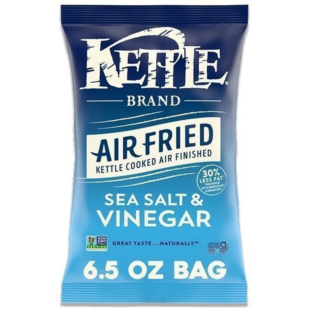 Kettle Sea Salt and Vinegar Air Fried Kettle Potato Chips, 6.5 Ounce -- 12 per case