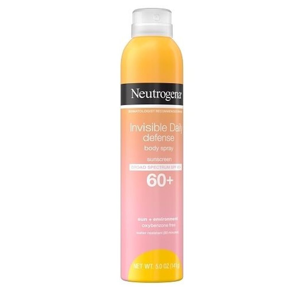 Neutrogena Invisible Daily Defense Broad Spectrum SPF 60 Plus Sunscreen Body Spray, 5 Ounce -- 12 per case