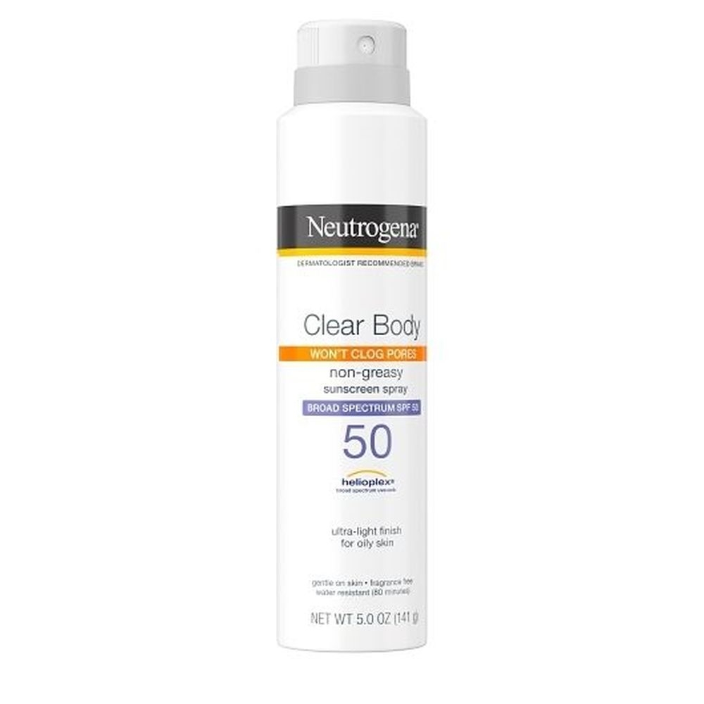 Neutrogena Clear Body Broad Spectrum SPF 50 Sunscreen Spray, 5 Ounce -- 12 per case
