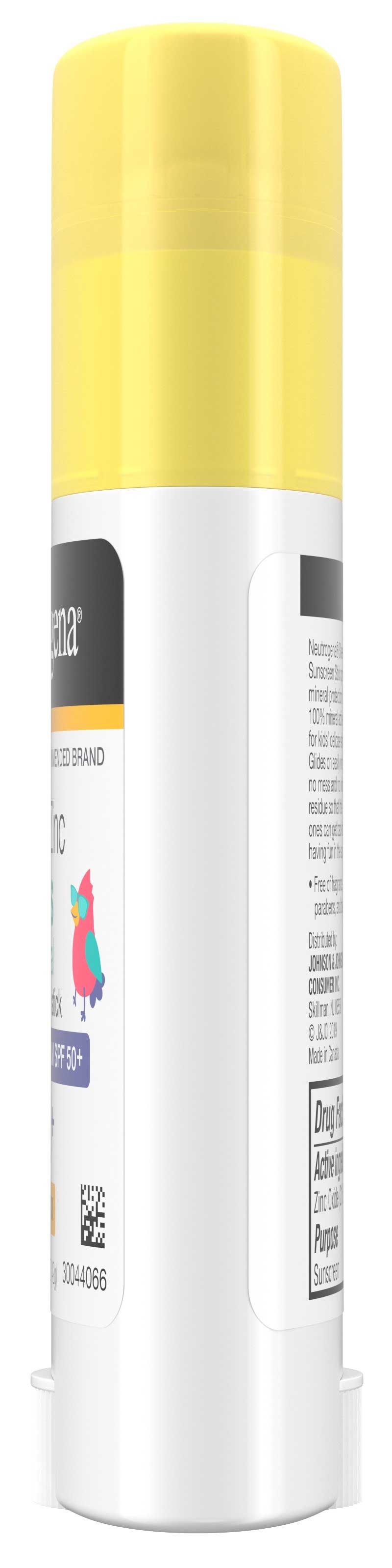 Neutrogena Broad Spectrum SPF 50 Plus Sheer Zinc Kids Mineral Sunscreen Stick, 1.5 Ounce - 3 count per pack -- 4 packs per case