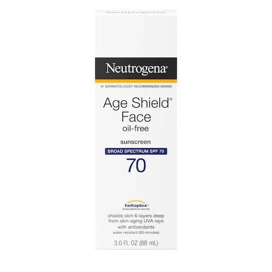 Neutrogena Age Shield Broad Spectrum SPF 70 Sunscreen Face Lotion, 3 Fluid Ounce -- 12 per case